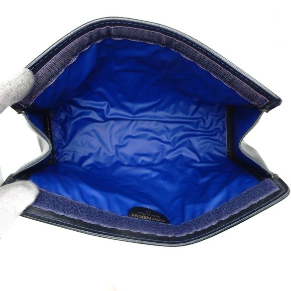 Vintage GUCCI Supreme Web GG Monogram Canvas Leather Travel Toiletry Bag - Picture 6 of 7